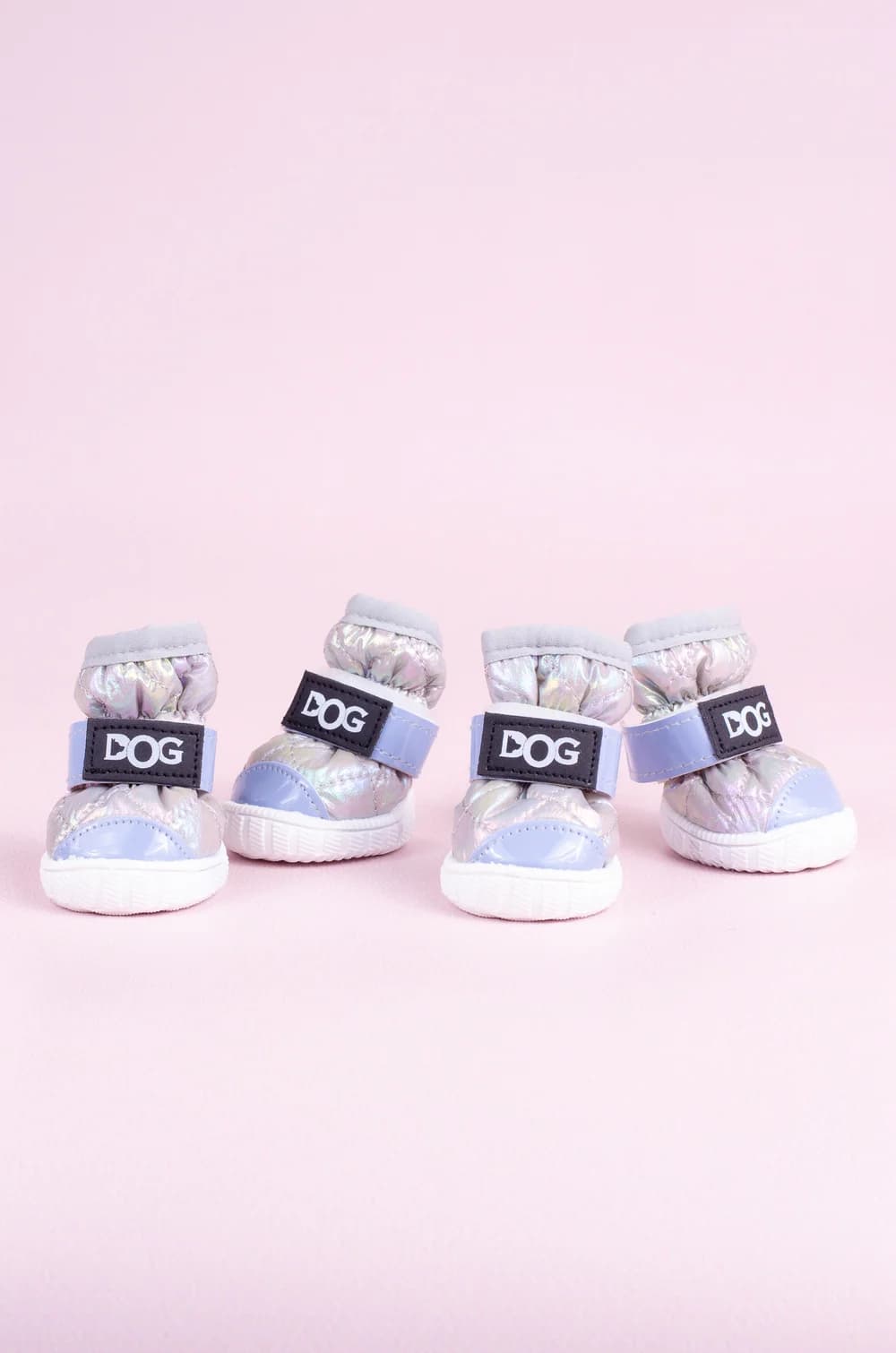 Фиолетовая зимняя обувь на флисе для собак "DOG" размер 1