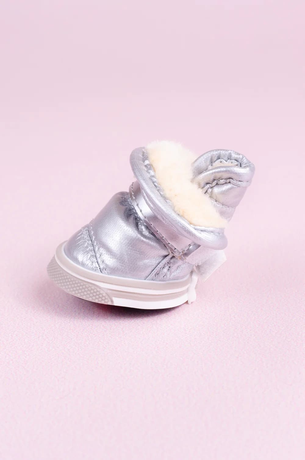 Фиолетовая зимняя обувь на флисе для собак "DOG" размер 1