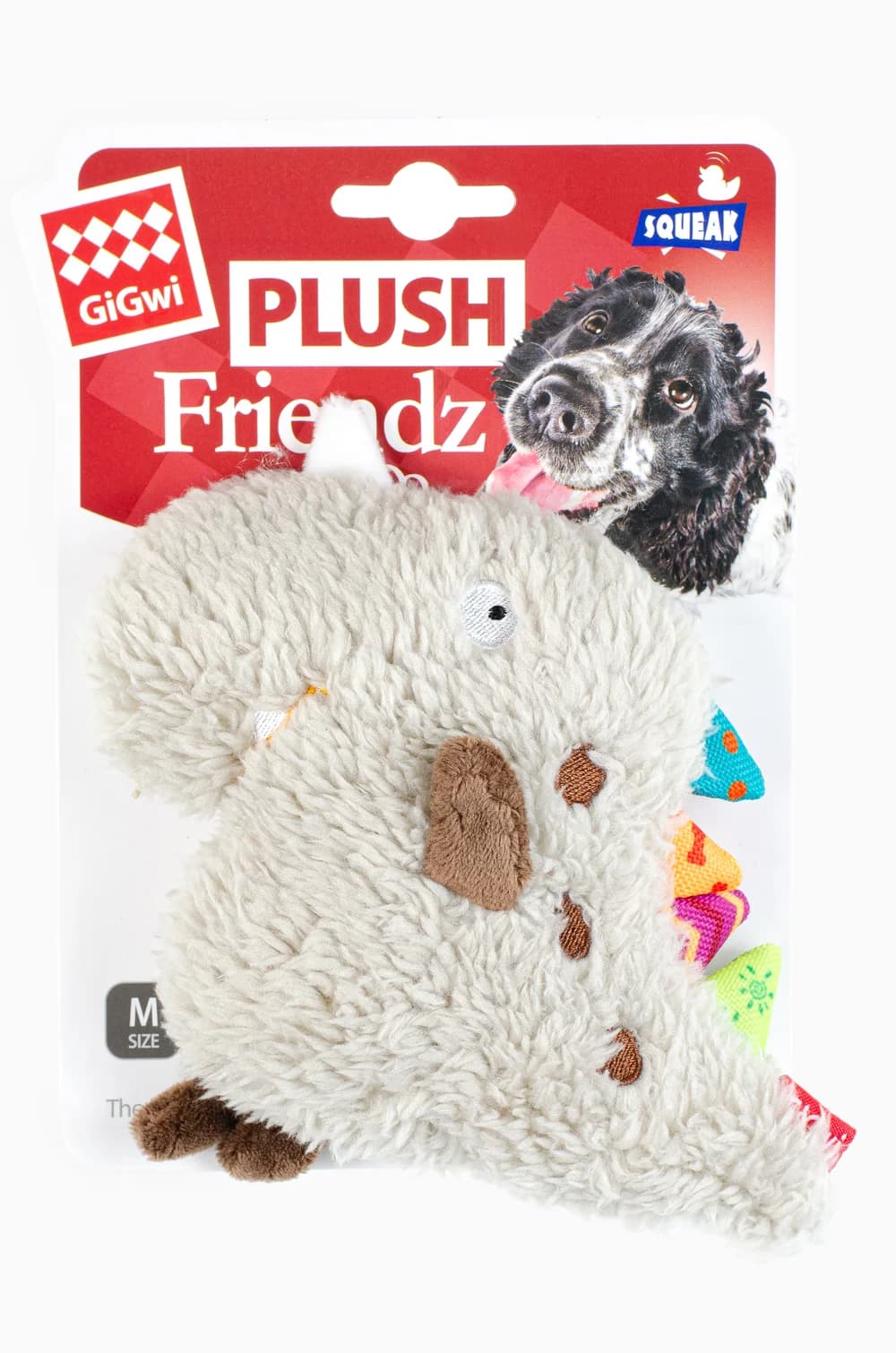 Іграшка для собак GiGwi Plush Friendz Динозавр з пищалкою 16 см