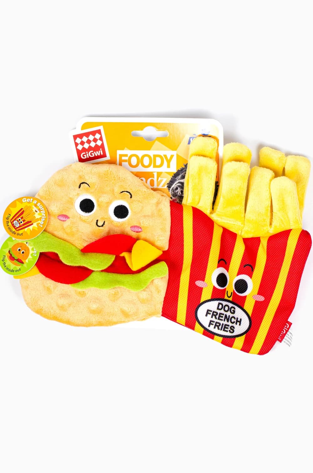 Игрушка для собак GiGwi Foody Friendz бургер с картошкой фри (25*18)