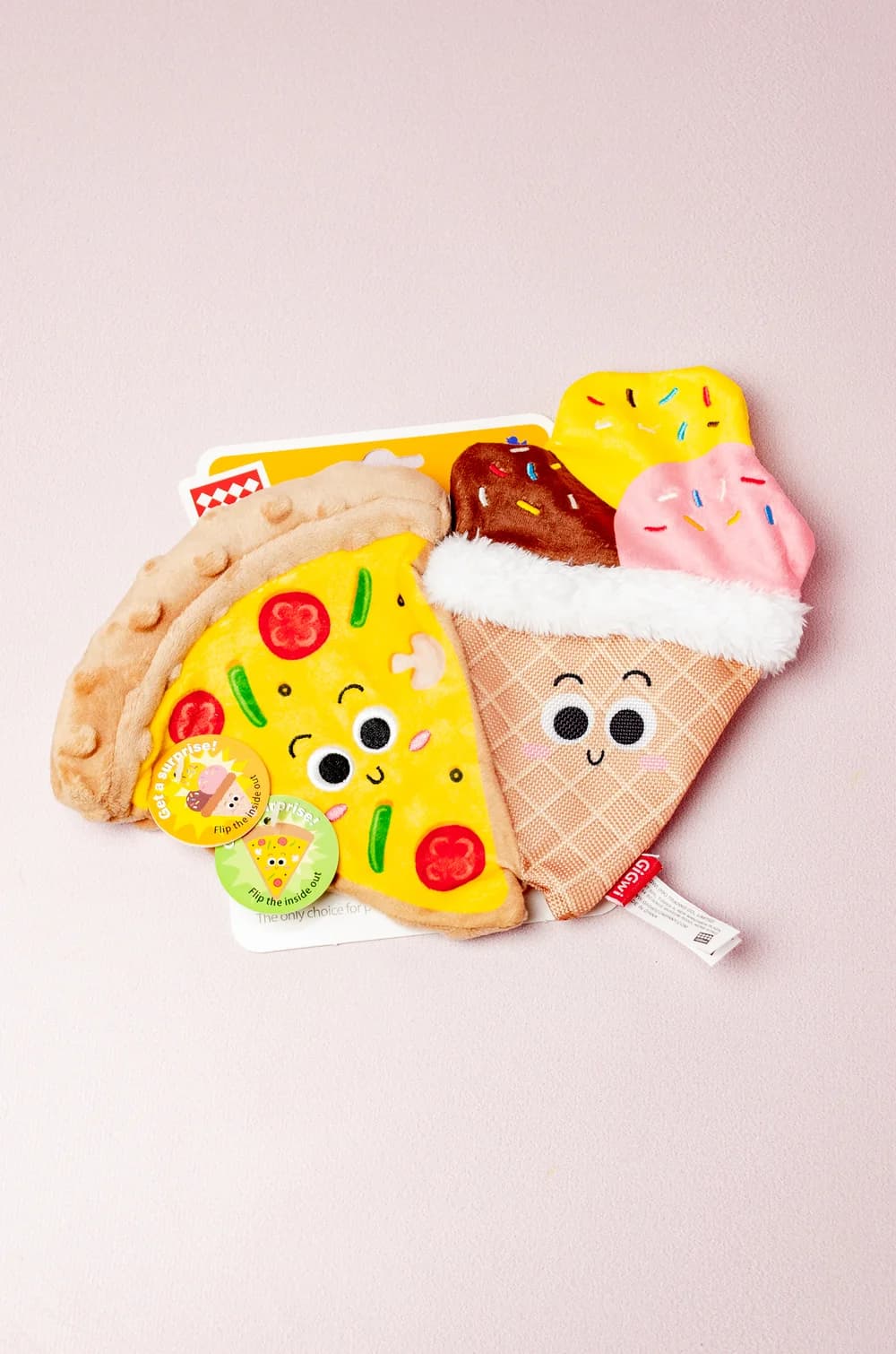 Игрушка для собак GiGwi Foody Friendz пицца с мороженым (25*18см)