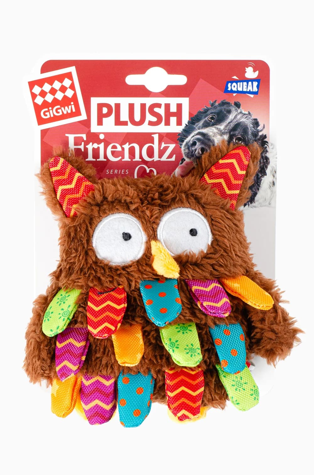 Іграшка для собак GiGwi Plush Friendz "Совеня" з пискавкою (14*13.5))
