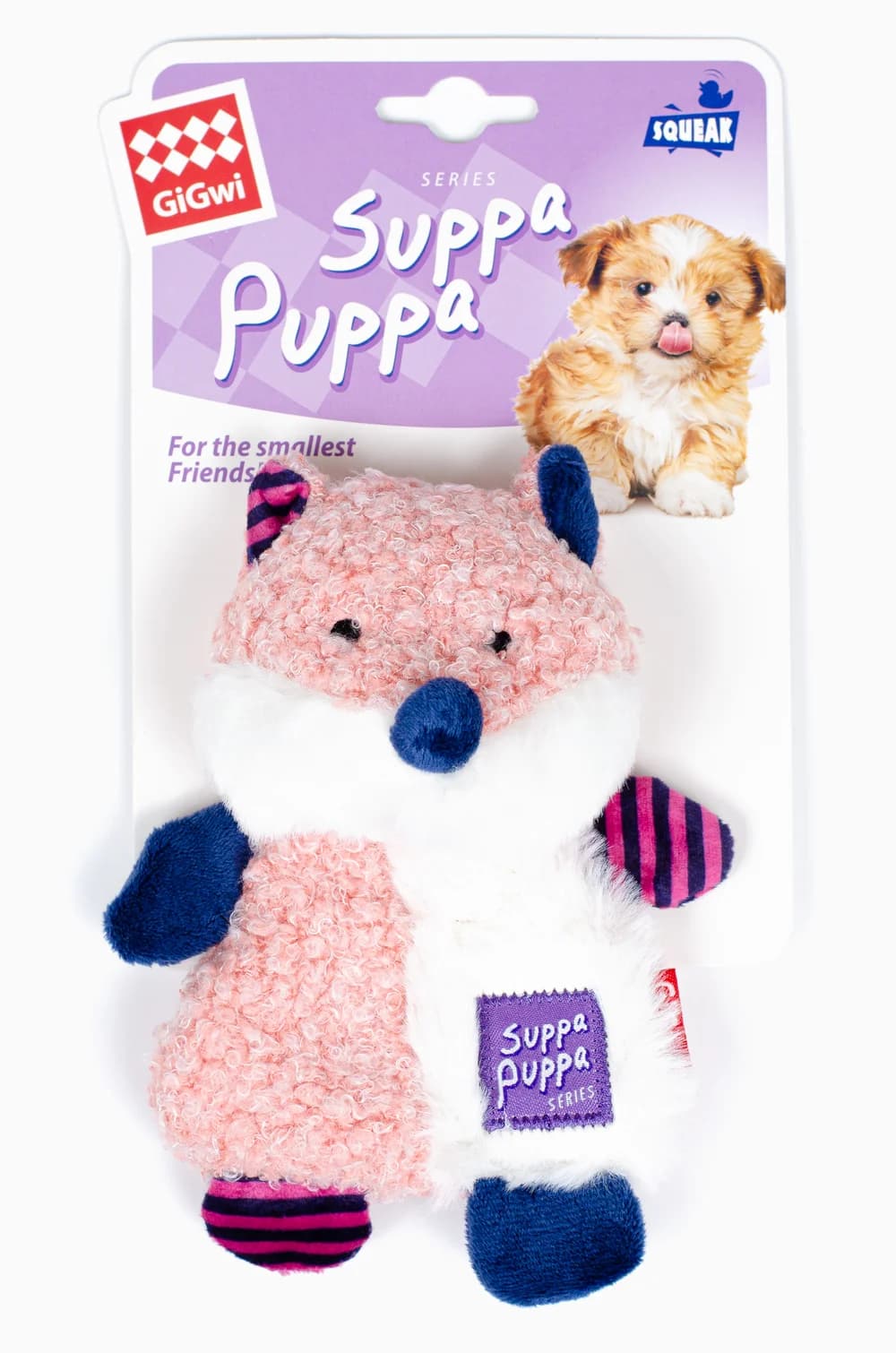 Іграшка для собак GiGwi Suppa Puppa "Рожева лисичка" з пискавкою і шурхотящими елементами (17*11.5*5)