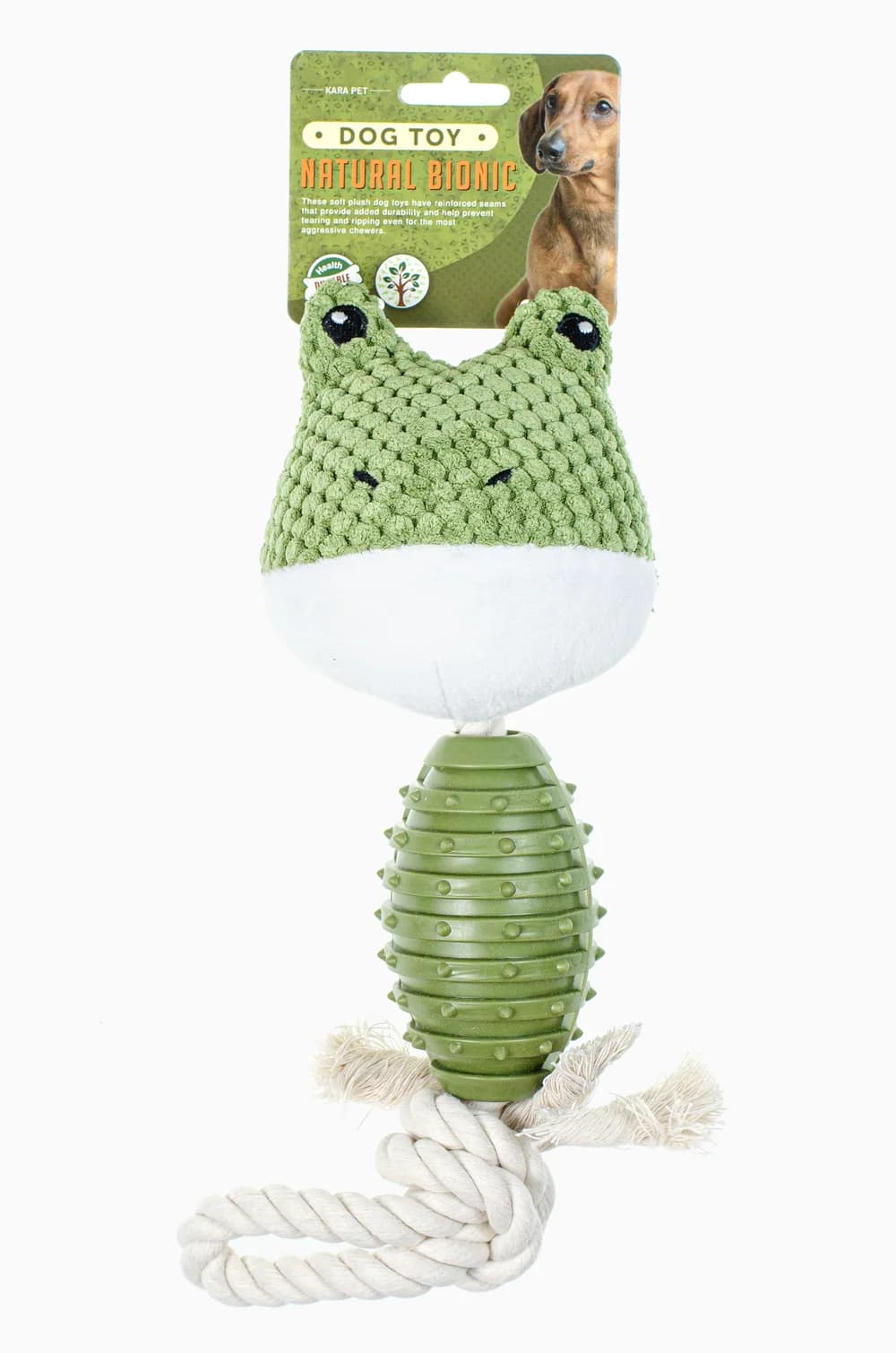 Игрушка для собак KARA PET Жабка с веревкой (33х10 см)