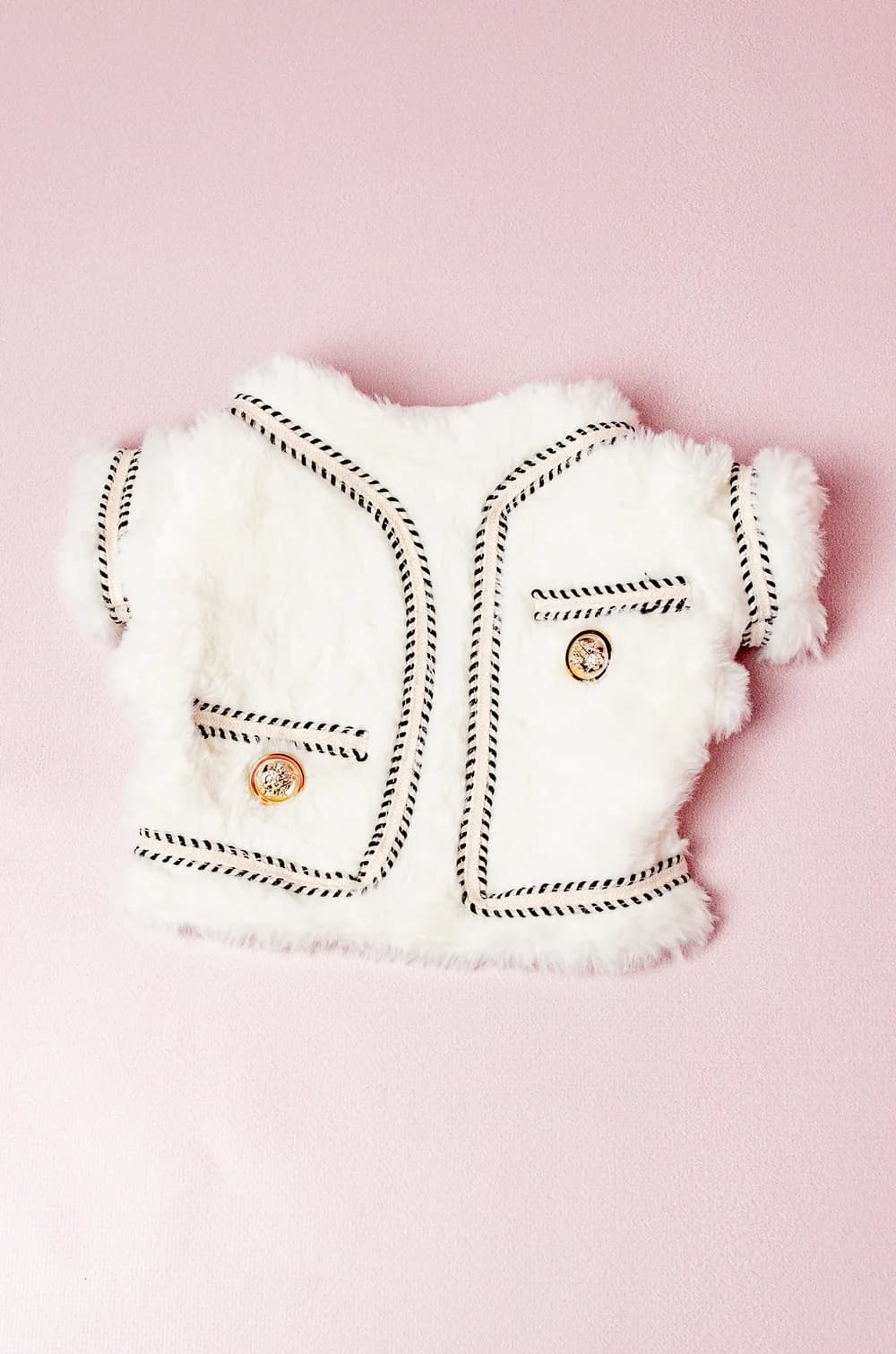 Куртка для собак пальто оздоблене золотими ґудзиками XS