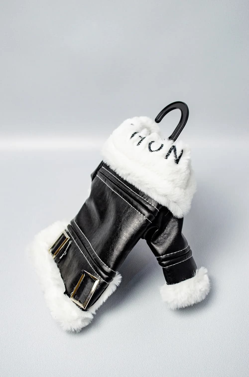 Куртка для собак шкіряна дублянка з потовщеним хутром XS