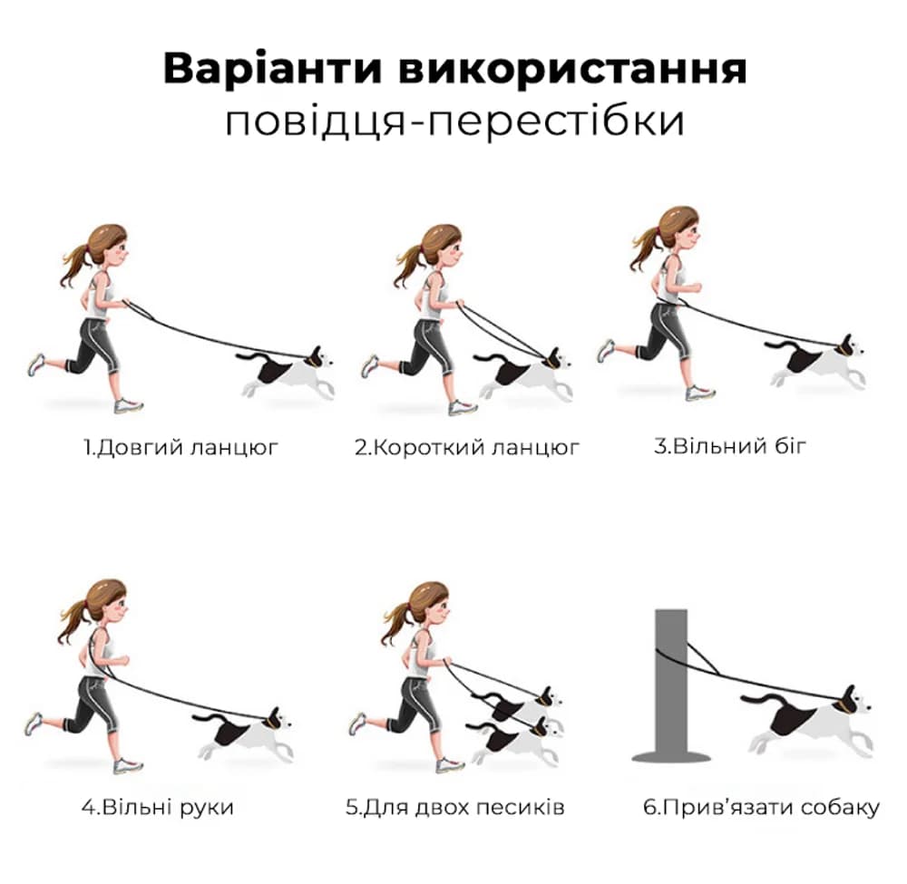 Синій плетений повідець-перестібка для собак 2.5м