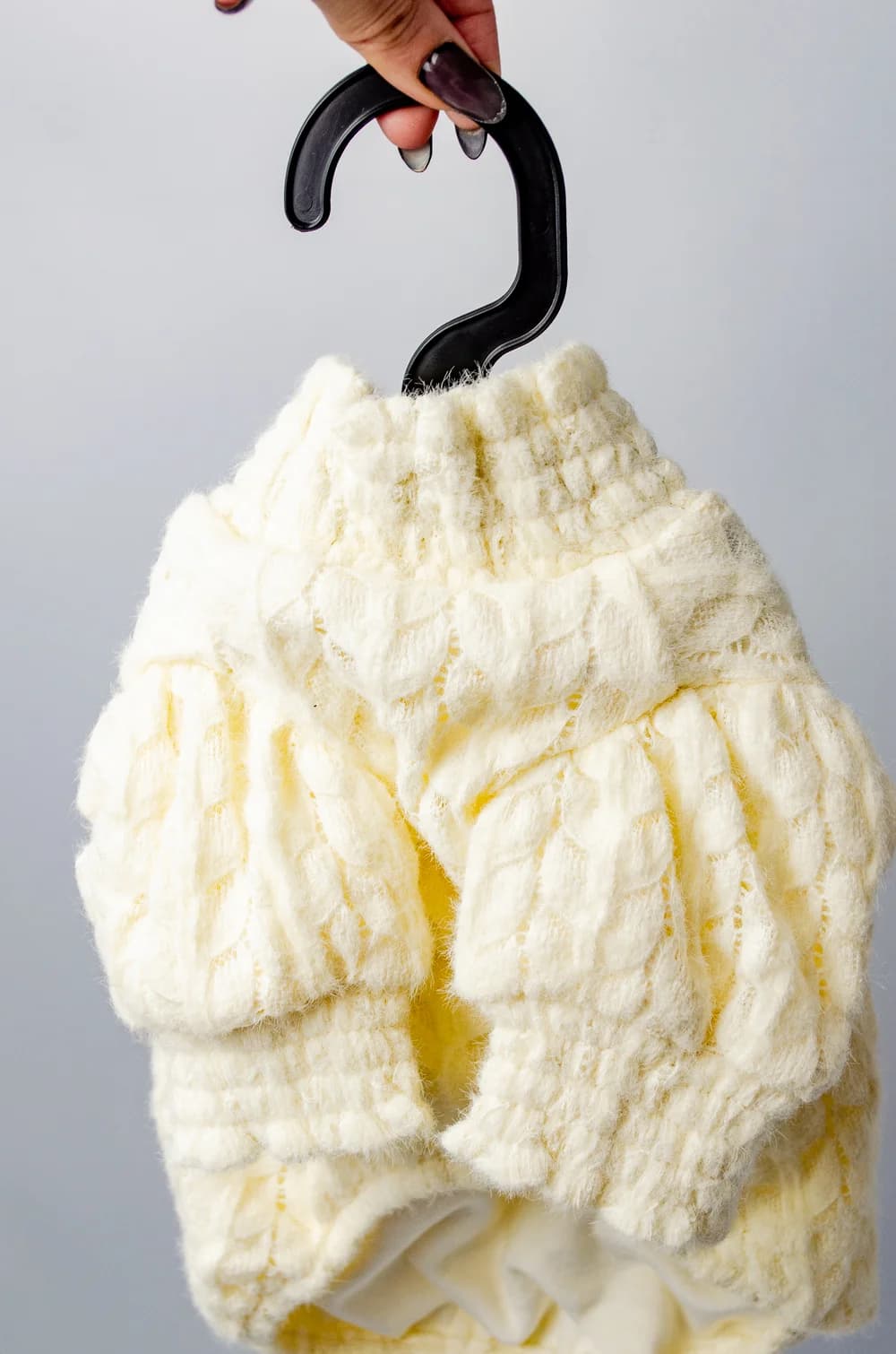 Свитер для собак теплый вязаный с подкладкой XS (бежевый)