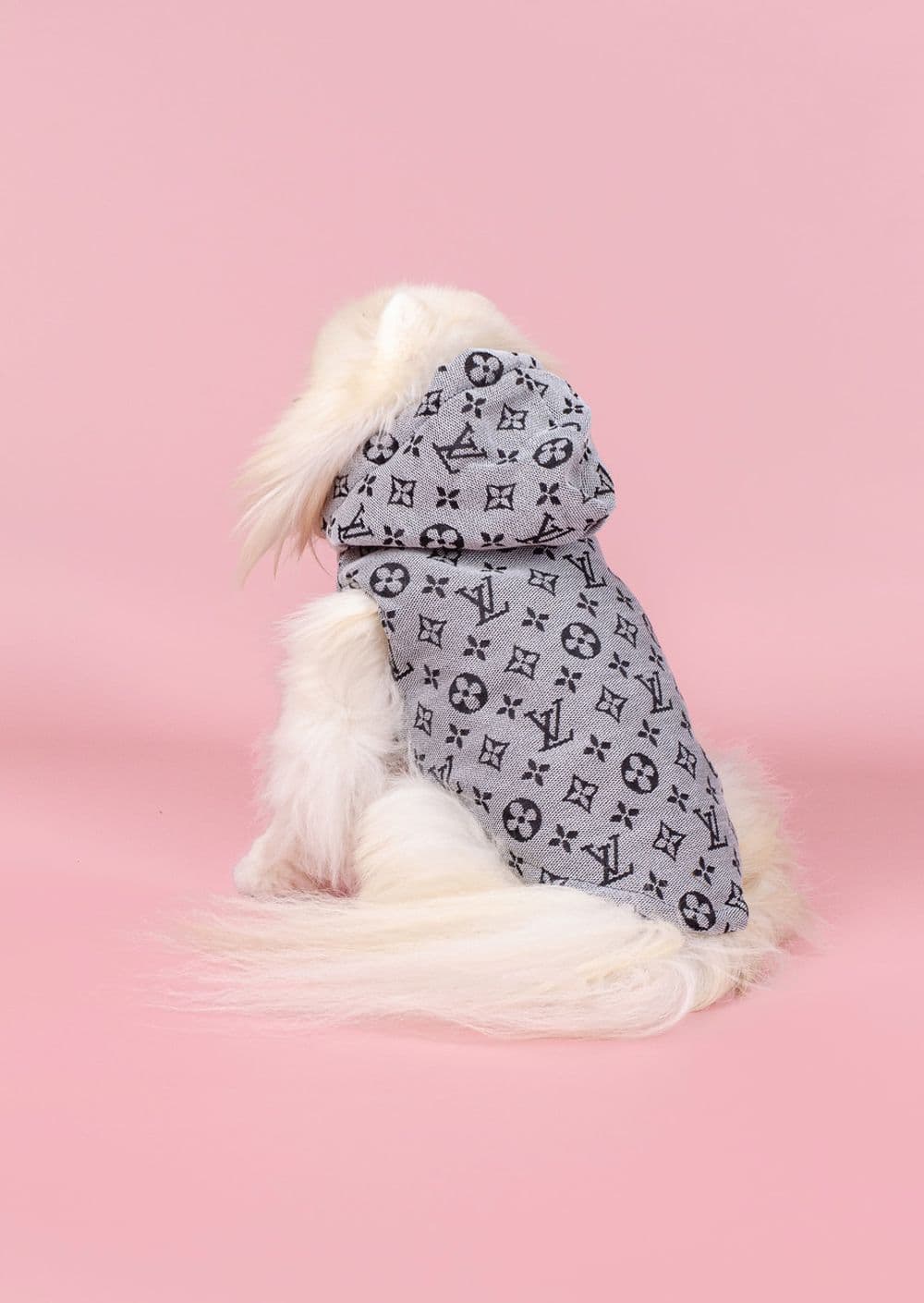 Жилетка для собак c капюшоном Louis Vuitton S бежевый