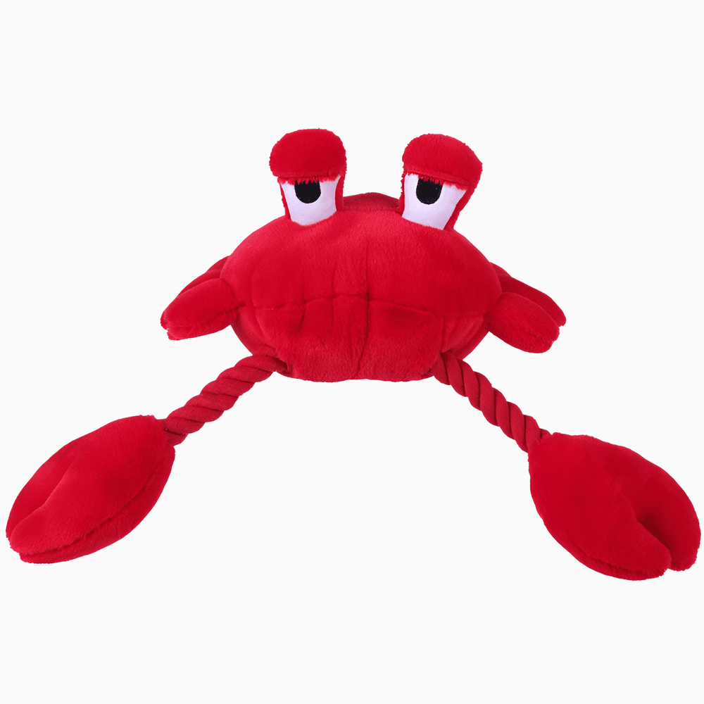 Іграшка для собак QMonster плюшевий червоний краб з пискавкою