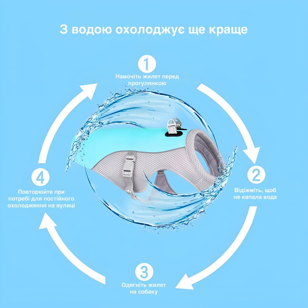 Охлаждающая жилетка для собак S