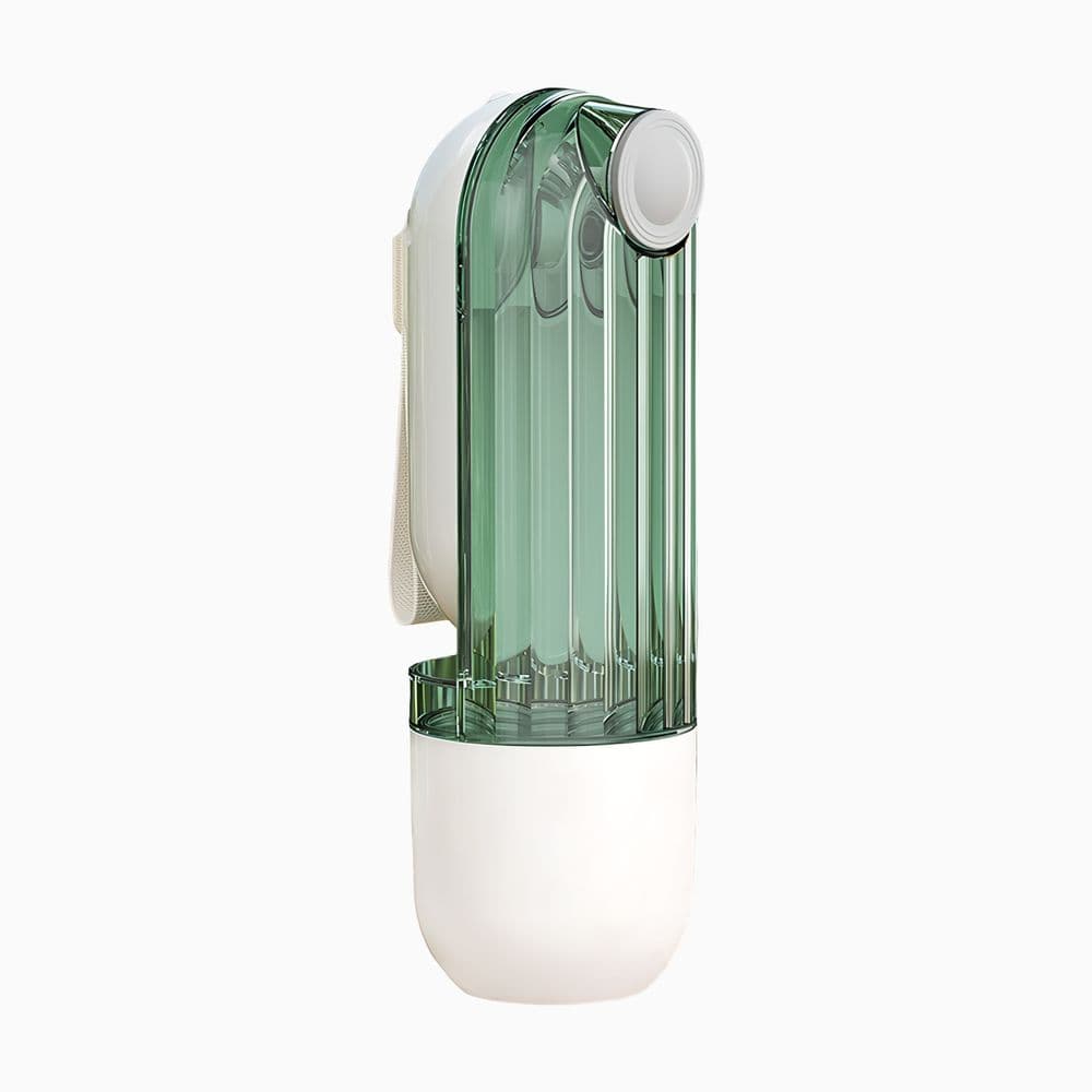 Портативная поилка для собак с контейнером для корма 280 мл + 100 мл серая